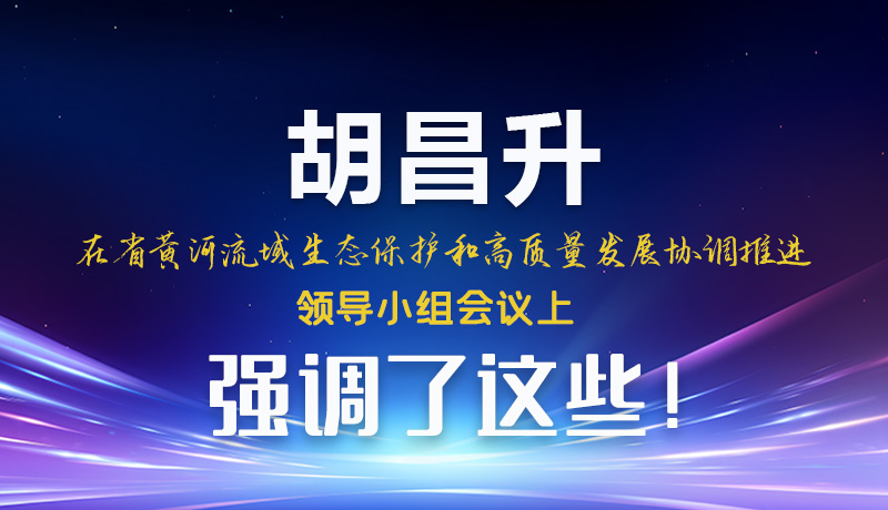 圖解|胡昌升在省黃河流域生態(tài)保護(hù)和高質(zhì)量發(fā)展協(xié)調(diào)推進(jìn)領(lǐng)導(dǎo)小組會(huì)議上強(qiáng)調(diào)了這些！